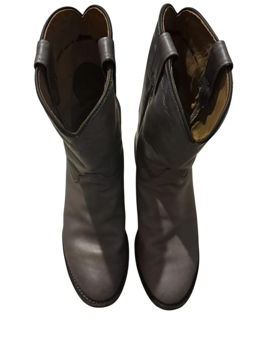 Justin Boots men's Gray Mid-Calf Leather Boots